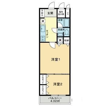 ライオンズマンション白金第２の間取り|間取りです。