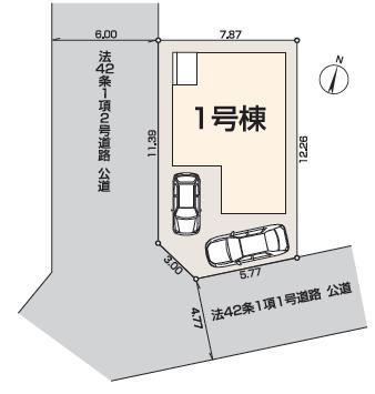 川越市大字下広谷の区画図