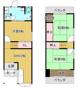 鴫野西戸建の間取り