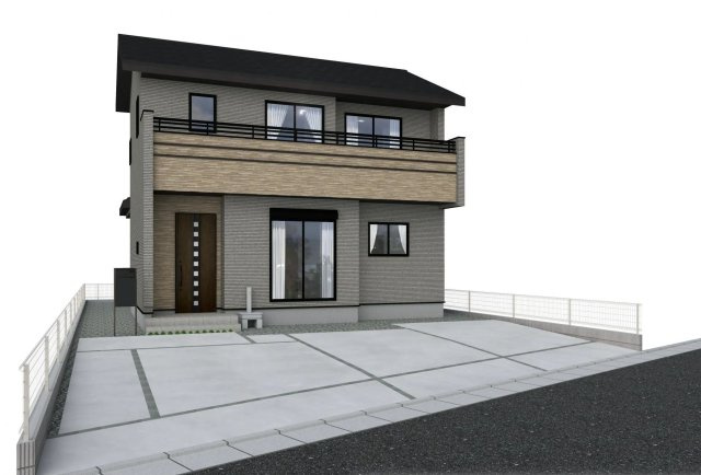 【外観パース】 | ブルーミングガーデン前橋市下新田町2期ー① | （完成予想図）
