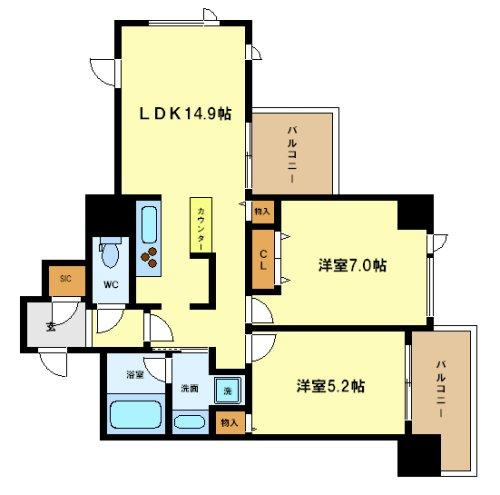 クロスレジデンス大阪新町　堀江小学校区の間取り|クロスレジデンス大阪新町　開放的なエントランス