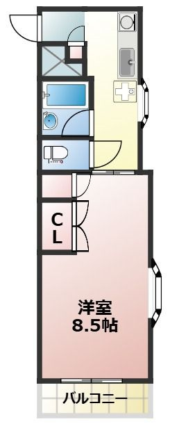 熊本市中央区大江１丁目の賃貸マンションの間取り