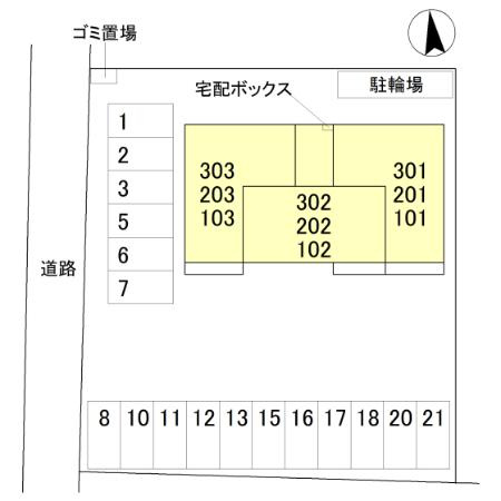 ボヌール斑鳩の区画図