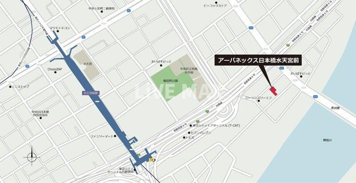 【地図】アーバネックス日本橋水天宮前 