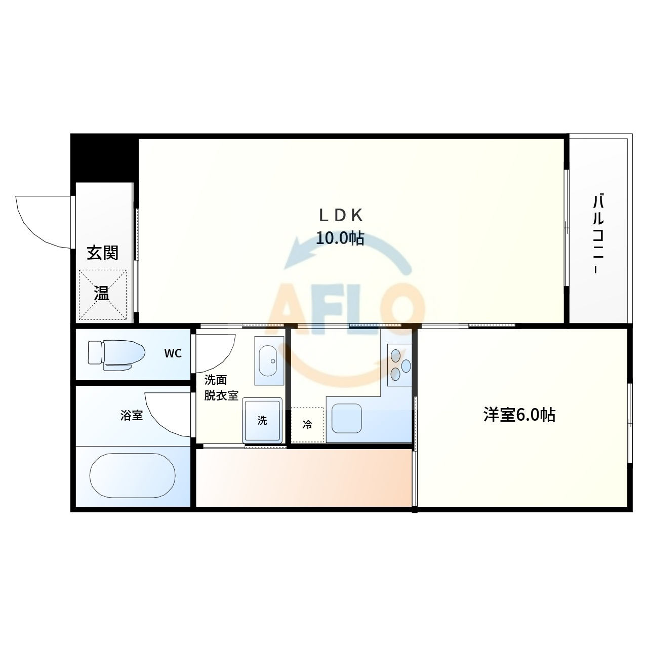 クレグラン南船場の間取り|クレグラン南船場　収納たっぷりの間取り