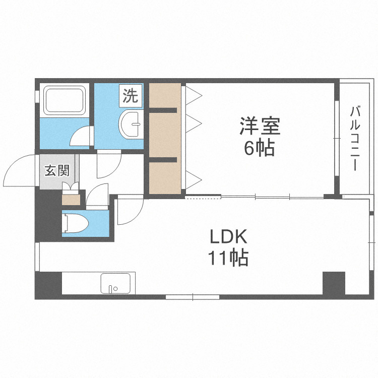 テングッド荒戸の間取り