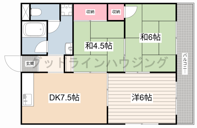 ハイツ西本町の間取り