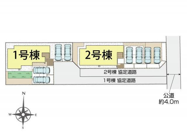 沼津市下香貫の新築一戸建|沼津市下香貫木ノ宮2棟 区画図