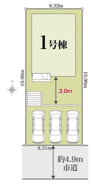 沼津市豊町の新築一戸建|区画図