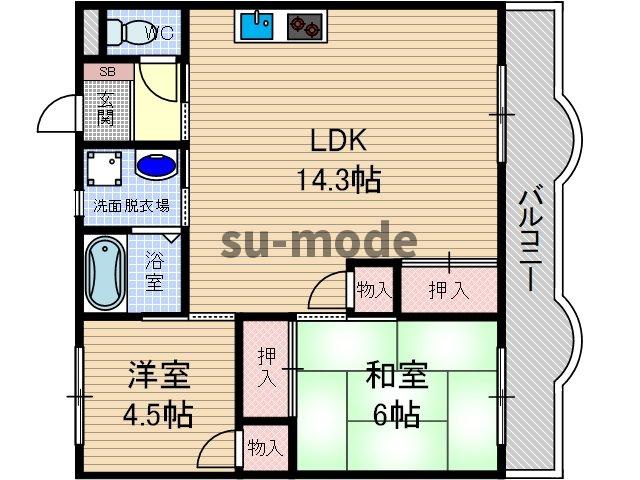 【間取り】 | ハイツ香花園