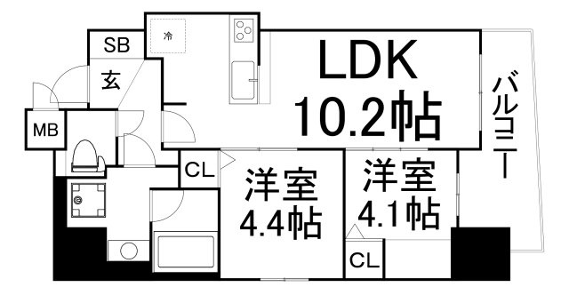 【間取り】 | セレニテフラン野田阪神駅前
