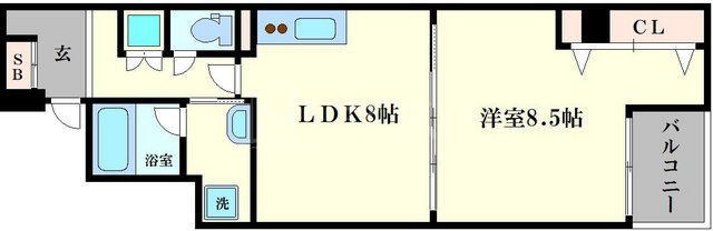 ベルシモンズ谷町の間取り