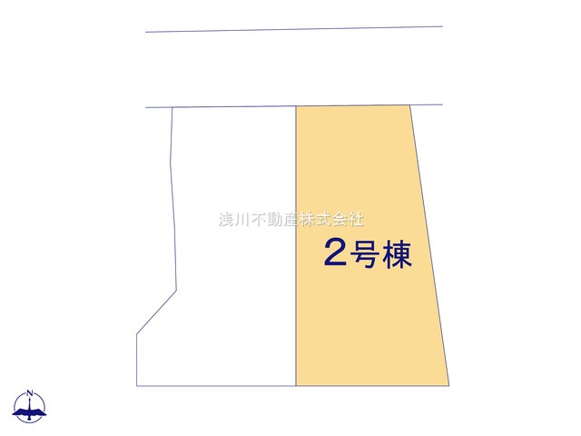 八王子市　大谷町　新築一戸建て　８期の区画図|～北側道路に面している全2棟の戸建てが誕生～