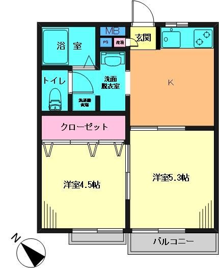 サンハイツ南の間取り