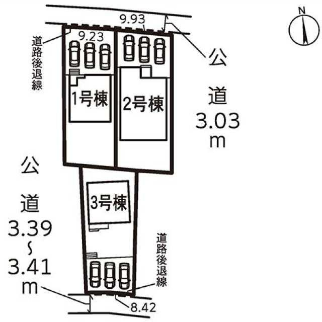 仲介手数料無料）一宮市萩原町西御堂の区画図