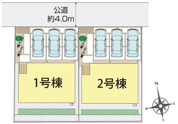 沼津市東椎路の新築一戸建|沼津市東椎路2棟 区画図