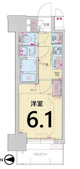 【間取り】 | プレサンス太閤通駅前デュプル