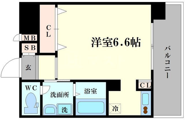 大阪市西区京町堀２丁目の賃貸マンションの間取り