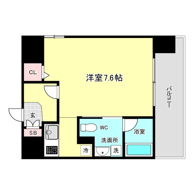 大阪市西区京町堀２丁目の賃貸マンションの間取り