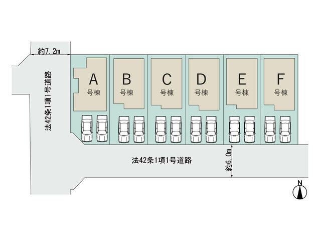 鎌ケ谷市東初富２丁目８２２番の区画図