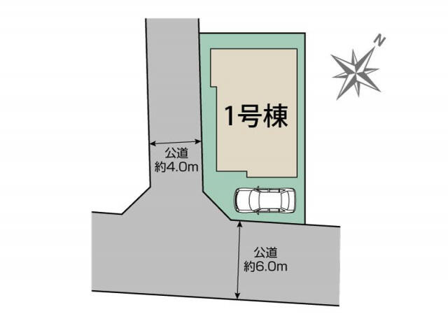 ブルーミングガーデン　流山市加４丁目１棟／１期１号棟の区画図|流山市加4丁目1棟区画図