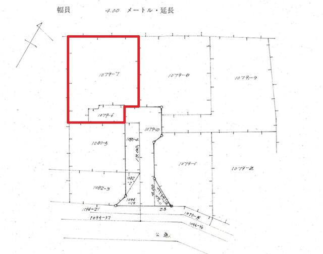 船橋市坪井西１丁目の売地の区画図