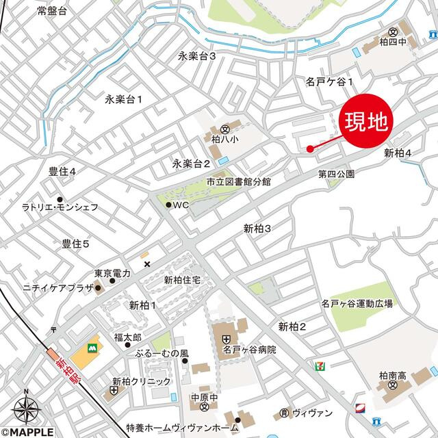 モアステージ新柏一番館の地図