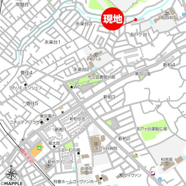 ダイアパレス新柏の地図