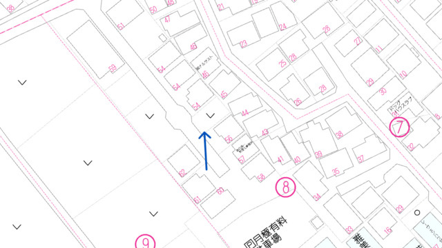 柏市逆井３丁目の売地の地図