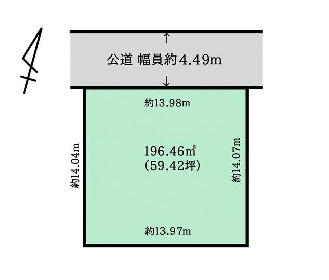 柏市加賀１丁目の売地の土地図