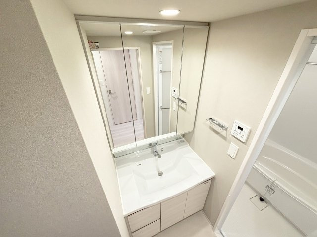 コンフォリア・リヴ東三国駅前ソルテラスの独立洗面台