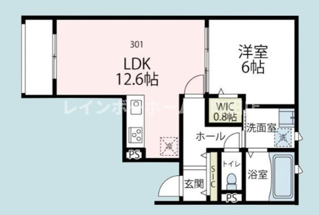プレストサージュ※初期費用分割後払いサービス利用可能物件の間取り