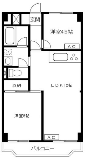 エクロール蓮根の間取り
