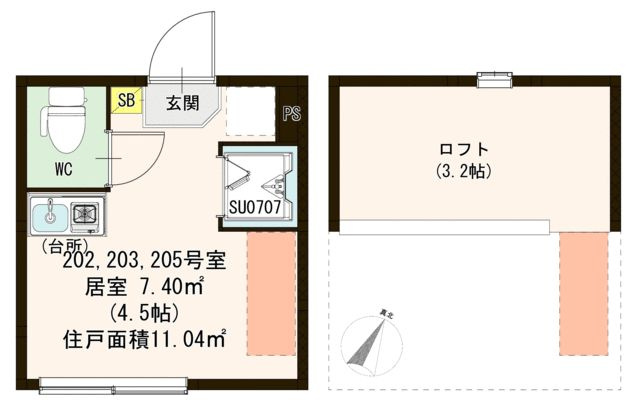 ウェリナ東十条の間取り