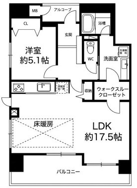 リベール北野シティタワーの間取り