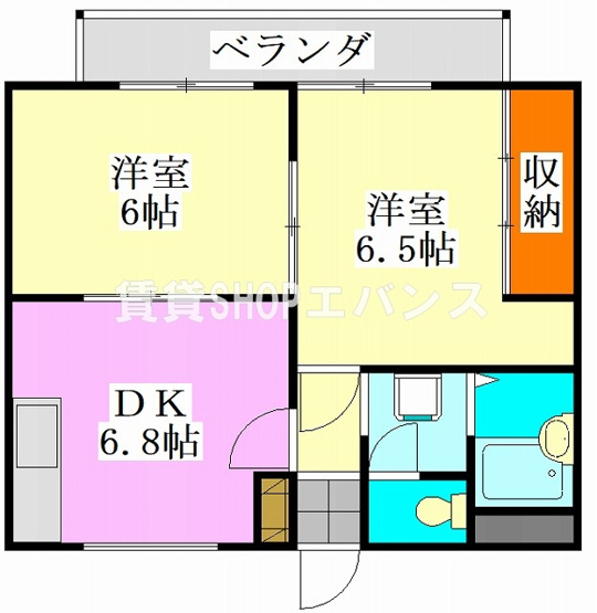 【間取り】 | ビレッジサングランデＥ棟