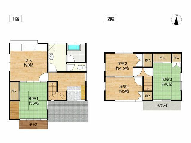 富士宮市外神の中古一戸建|間取図