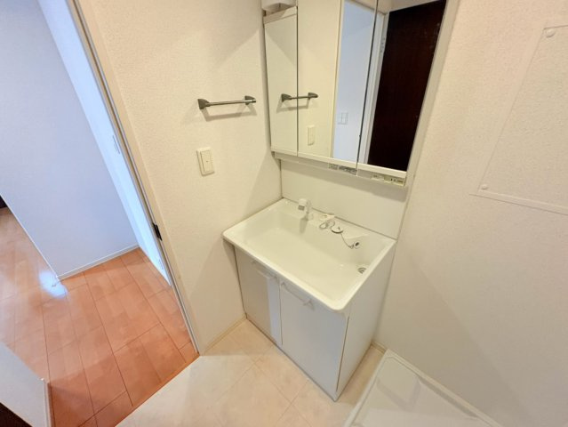 芦屋市宮川町のアパートの洗面所