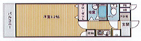 神戸市東灘区甲南町４丁目の賃貸マンションの間取り