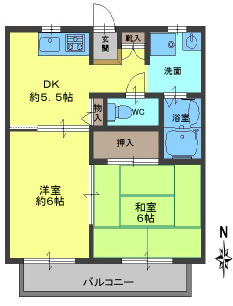 神戸市東灘区北青木３丁目のアパートの間取り