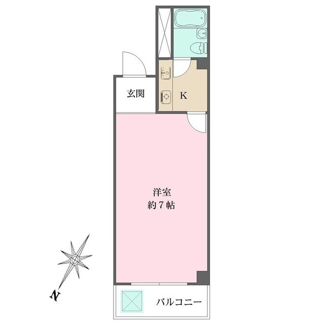 芦屋市南宮町の賃貸マンションの間取り
