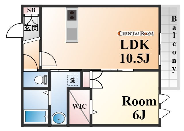 神戸市東灘区北青木４丁目の賃貸マンションの間取り