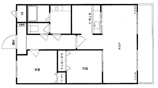 神戸市灘区八幡町１丁目の賃貸マンションの間取り