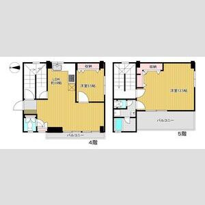 神戸市中央区栄町通５丁目の賃貸マンションの間取り
