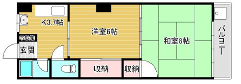 神戸市東灘区住吉本町１丁目の賃貸マンションの間取り