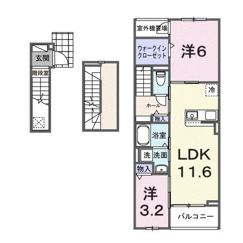 ルミエール　鈴蘭台の間取り