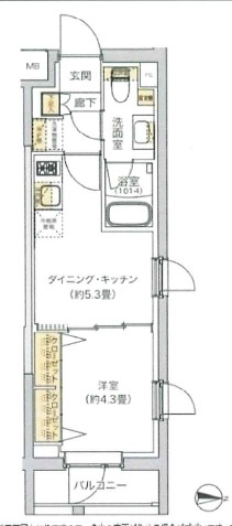 リビオメゾン湯島の間取り