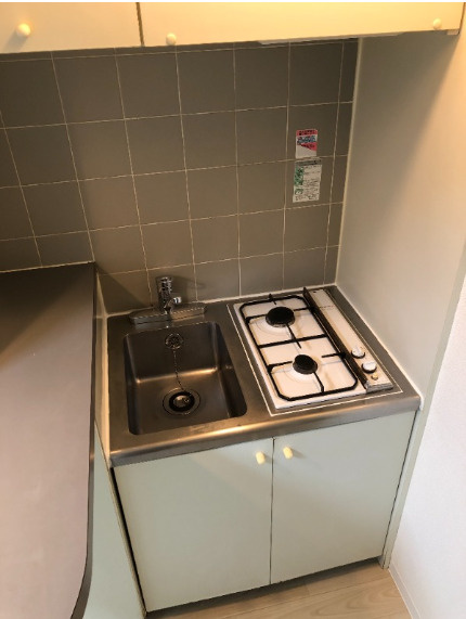 品川区西五反田６丁目の賃貸マンションのキッチン|コンパクトなキッチンで掃除もラクラク