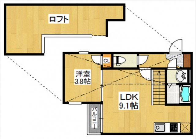 パティオ博多南2の間取り|使いやすい間取りです。
