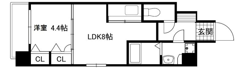 エスポワール筑紫通りの間取り|使いやすい間取りです。